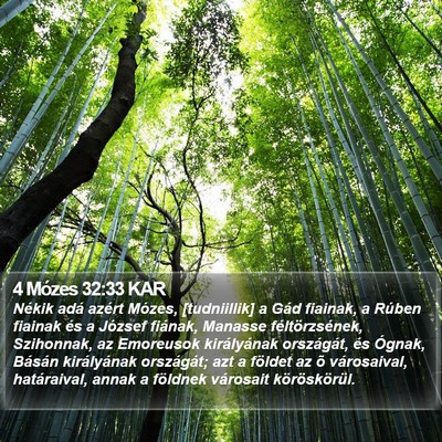 4 Mózes 32:33 KAR Bible Verse Image