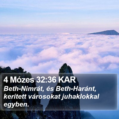 4 Mózes 32:36 KAR Bible Verse Image