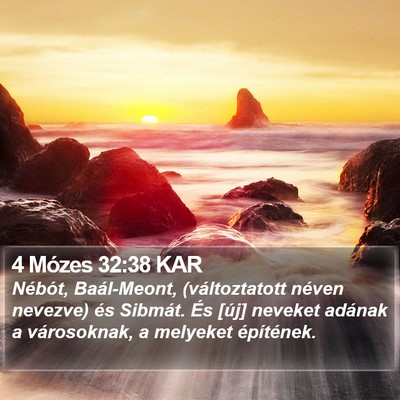 4 Mózes 32:38 KAR Bible Verse Image