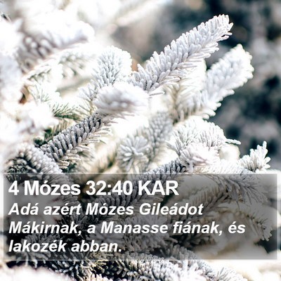 4 Mózes 32:40 KAR Bible Verse Image