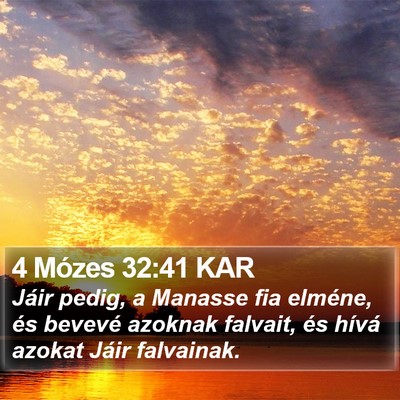 4 Mózes 32:41 KAR Bible Verse Image