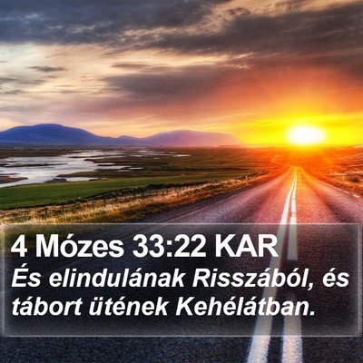 4 Mózes 33:22 KAR Bible Verse Image
