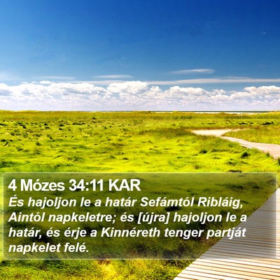4 Mózes 34:11 KAR Bible Verse Image