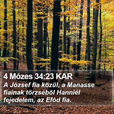 4 Mózes 34:23 KAR Bible Verse Image