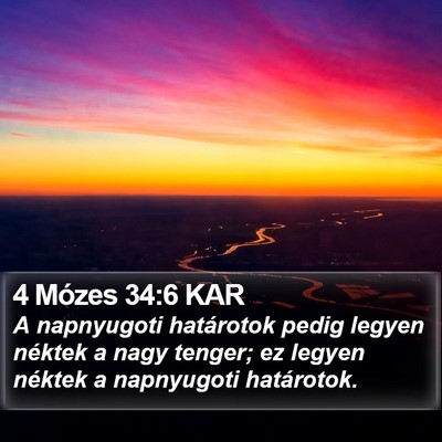 4 Mózes 34:6 KAR Bible Verse Image