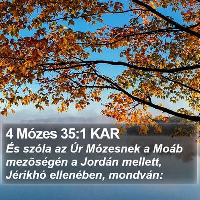 4 Mózes 35:1 KAR Bible Verse Image