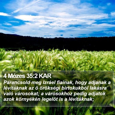 4 Mózes 35:2 KAR Bible Verse Image