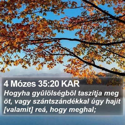 4 Mózes 35:20 KAR Bible Verse Image