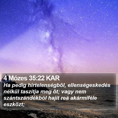 4 Mózes 35:22 KAR Bible Verse Image