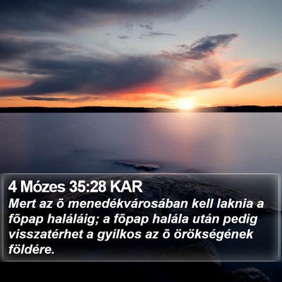 4 Mózes 35:28 KAR Bible Verse Image