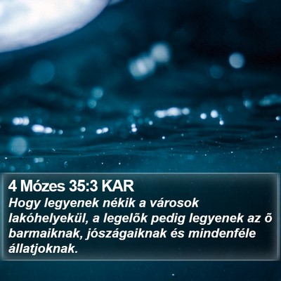 4 Mózes 35:3 KAR Bible Verse Image