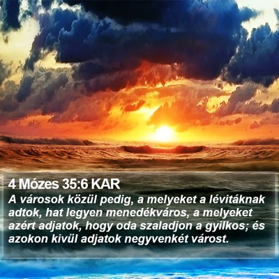 4 Mózes 35:6 KAR Bible Verse Image