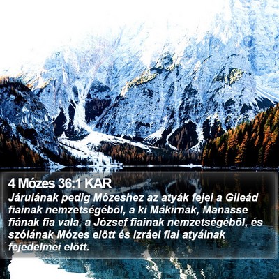 4 Mózes 36:1 KAR Bible Verse Image