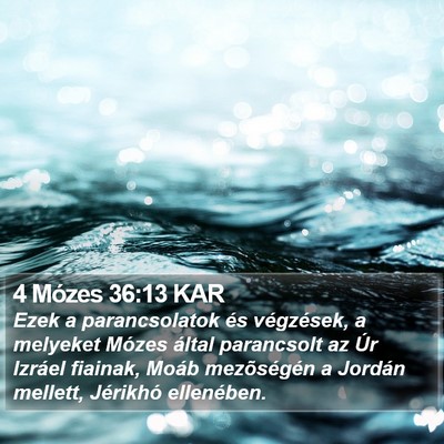 4 Mózes 36:13 KAR Bible Verse Image
