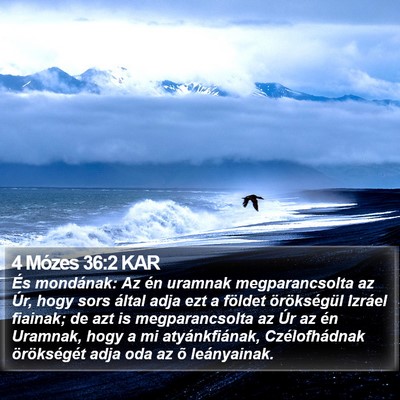 4 Mózes 36:2 KAR Bible Verse Image
