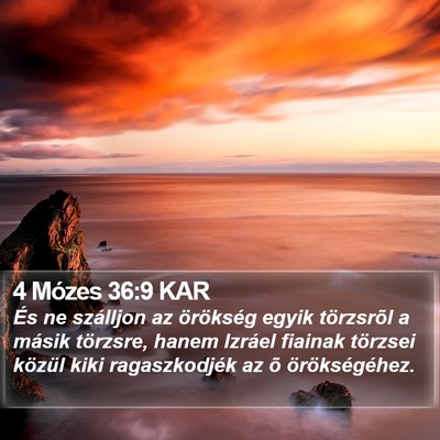 4 Mózes 36:9 KAR Bible Verse Image