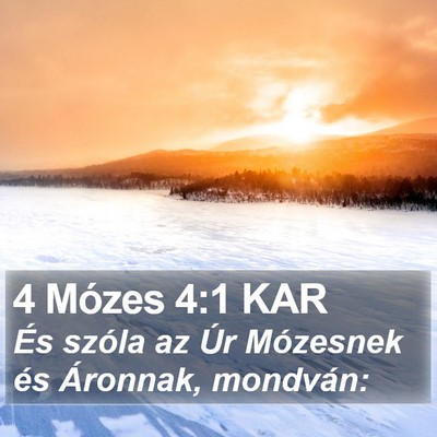 4 Mózes 4:1 KAR Bible Verse Image