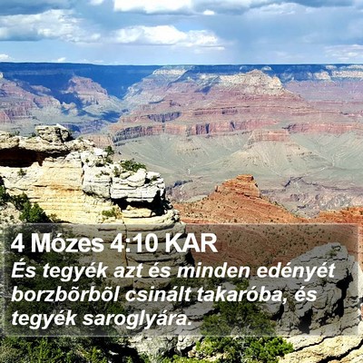 4 Mózes 4:10 KAR Bible Verse Image