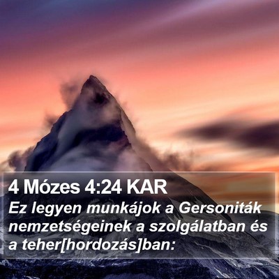 4 Mózes 4:24 KAR Bible Verse Image