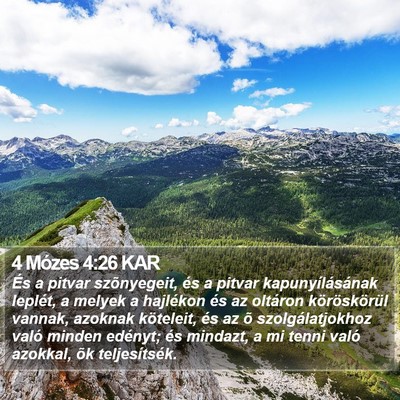 4 Mózes 4:26 KAR Bible Verse Image