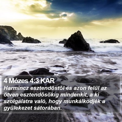 4 Mózes 4:3 KAR Bible Verse Image
