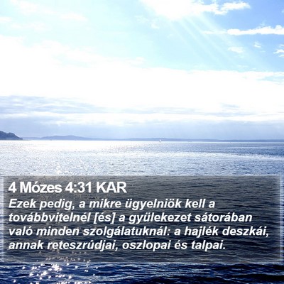 4 Mózes 4:31 KAR Bible Verse Image