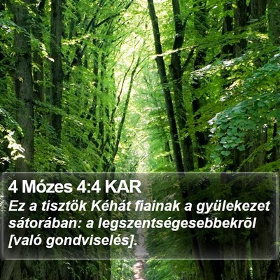 4 Mózes 4:4 KAR Bible Verse Image