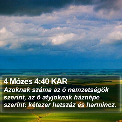 4 Mózes 4:40 KAR Bible Verse Image