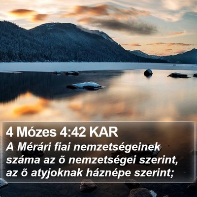 4 Mózes 4:42 KAR Bible Verse Image