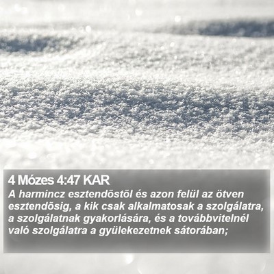 4 Mózes 4:47 KAR Bible Verse Image