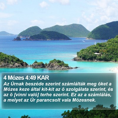 4 Mózes 4:49 KAR Bible Verse Image