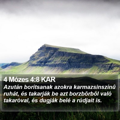 4 Mózes 4:8 KAR Bible Verse Image