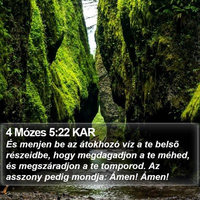 4 Mózes 5:22 KAR Bible Verse Image