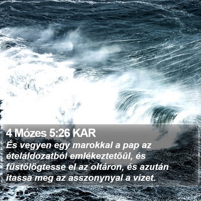 4 Mózes 5:26 KAR Bible Verse Image