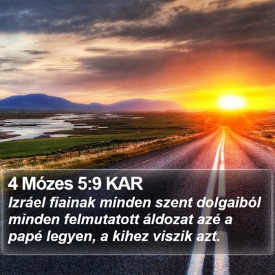 4 Mózes 5:9 KAR Bible Verse Image