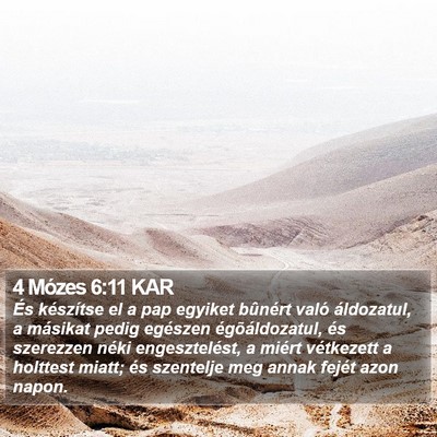 4 Mózes 6:11 KAR Bible Verse Image