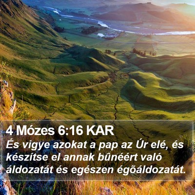 4 Mózes 6:16 KAR Bible Verse Image