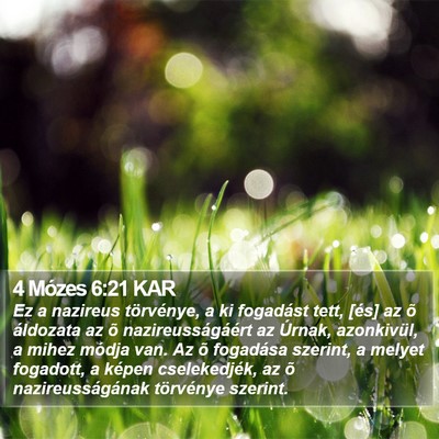 4 Mózes 6:21 KAR Bible Verse Image