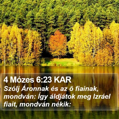4 Mózes 6:23 KAR Bible Verse Image