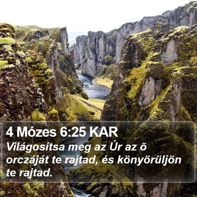 4 Mózes 6:25 KAR Bible Verse Image