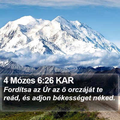 4 Mózes 6:26 KAR Bible Verse Image