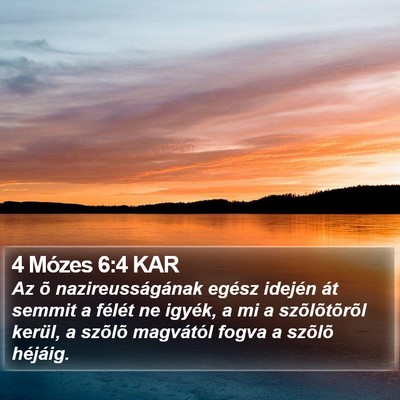 4 Mózes 6:4 KAR Bible Verse Image
