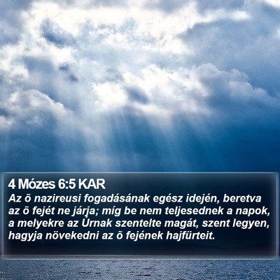 4 Mózes 6:5 KAR Bible Verse Image
