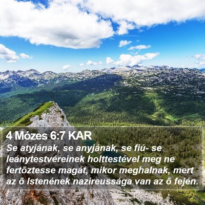 4 Mózes 6:7 KAR Bible Verse Image