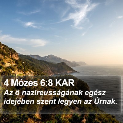 4 Mózes 6:8 KAR Bible Verse Image