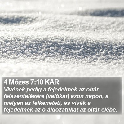 4 Mózes 7:10 KAR Bible Verse Image