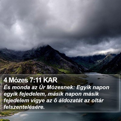 4 Mózes 7:11 KAR Bible Verse Image