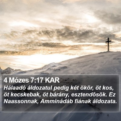 4 Mózes 7:17 KAR Bible Verse Image
