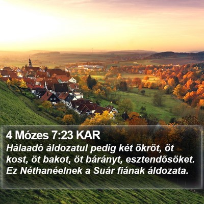 4 Mózes 7:23 KAR Bible Verse Image