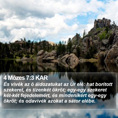 4 Mózes 7:3 KAR Bible Verse Image